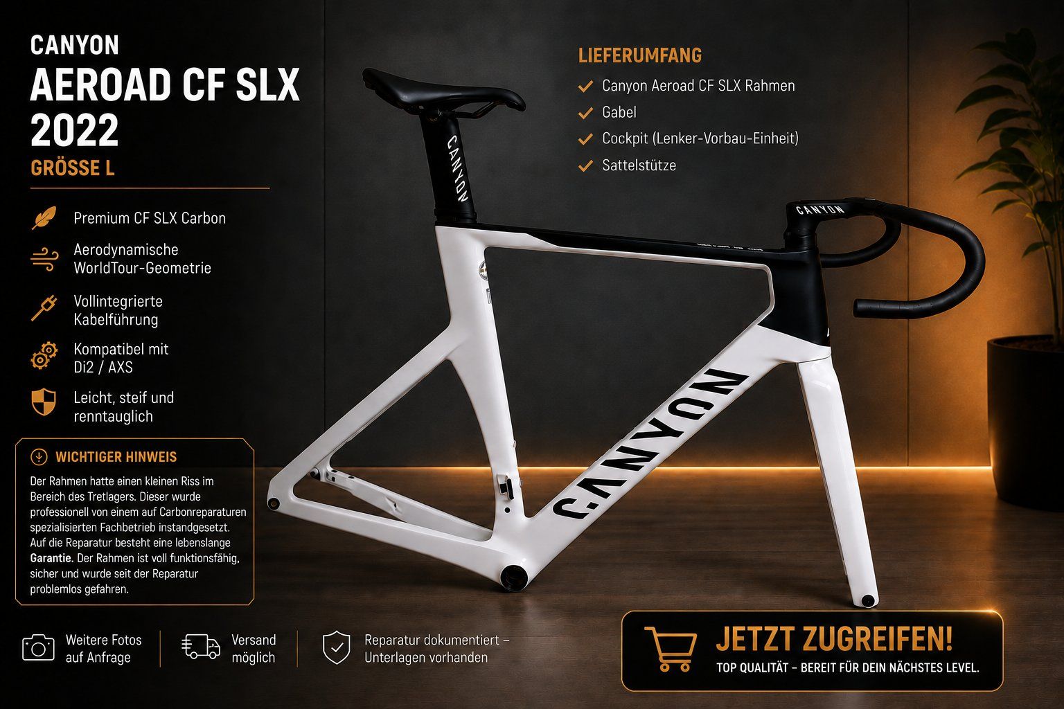 Canyon Velos: rahmenset Canyon Aeroad cf slx 2022gr.L – Gebraucht aus Uster von luk_7thc