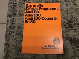 Audi NSU Programm Faltprospekt 2/1973 deutsch