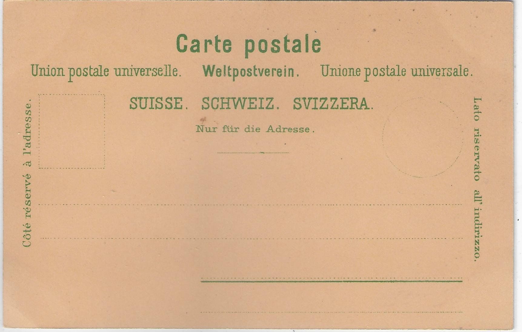Cartoline postali: Lugano dal Belvedere Guidino - Mondschein-Litho – Usato da Ettingen venduto da Kartenplanet 1