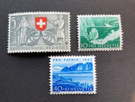 Pro Patria 1953 - unkomplette Serie ** (ZNr 61, 62, 65)