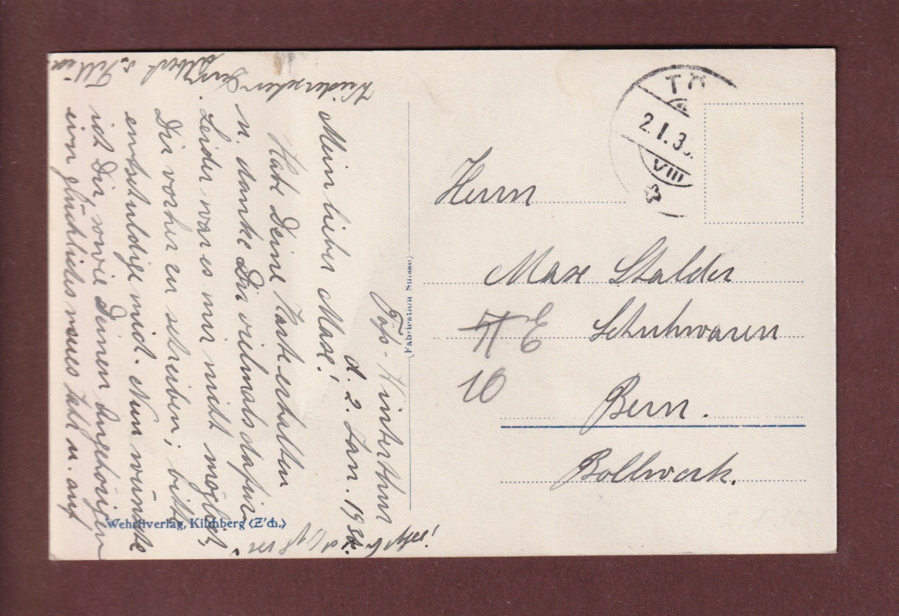 Cartoline postali: WINTERTHUR - Stadtgarten - 1930 // Falte // – Usato da Pully venduto da nicecards 1