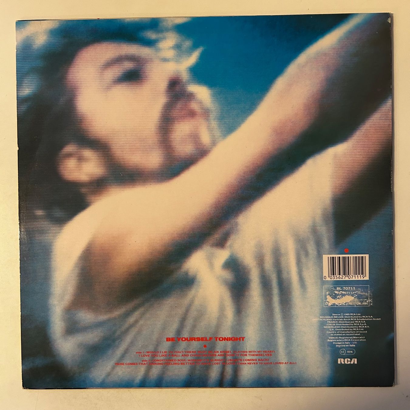 Dischi in vinile: Eurythmics - Be Yourself Tonight, LP Vinyl 1985 – Usato da Aesch BL venduto da BernisFlomi 1