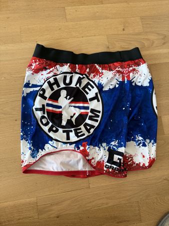 Phuket Top Team Muay Thai Shorts Red White Blue