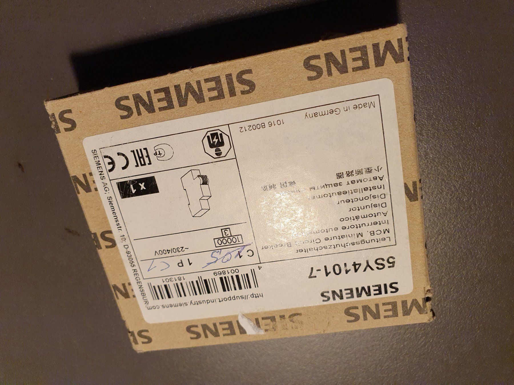Siemens Schalter: Leitungsschutzschalter C1 Siemens 1 – Neu und originalverpackt aus Roggliswil von Crosser17
