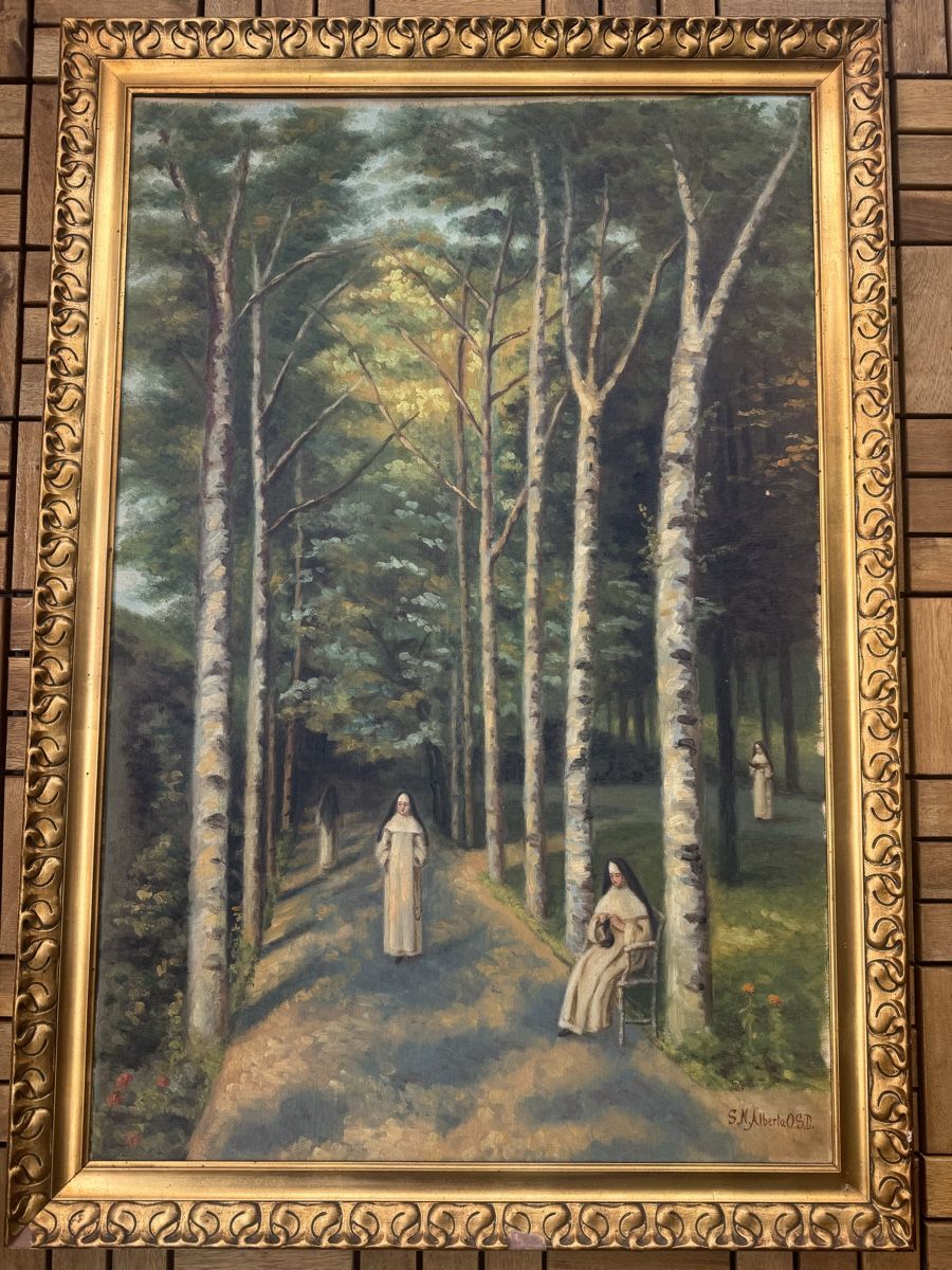 Dipinti: Originales Ölgemälde "Klostergarten" S.M.Alberta O.S.B. – Nuovo (secondo la descrizione) da Siebnen venduto da Suisse___1291