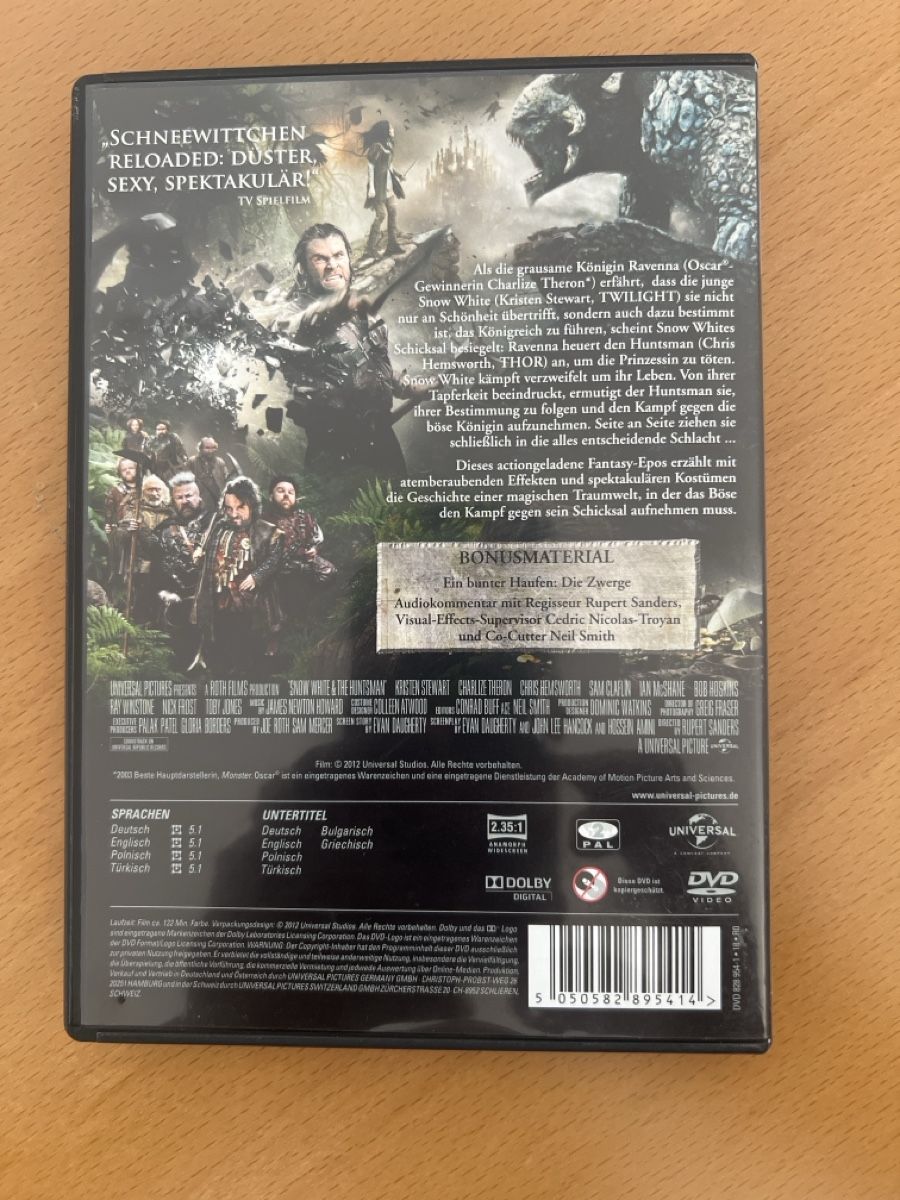 Tutti i DVDs: Snow White & The Huntsman DVD – Usato da windisch venduto da meisterkingremo 1