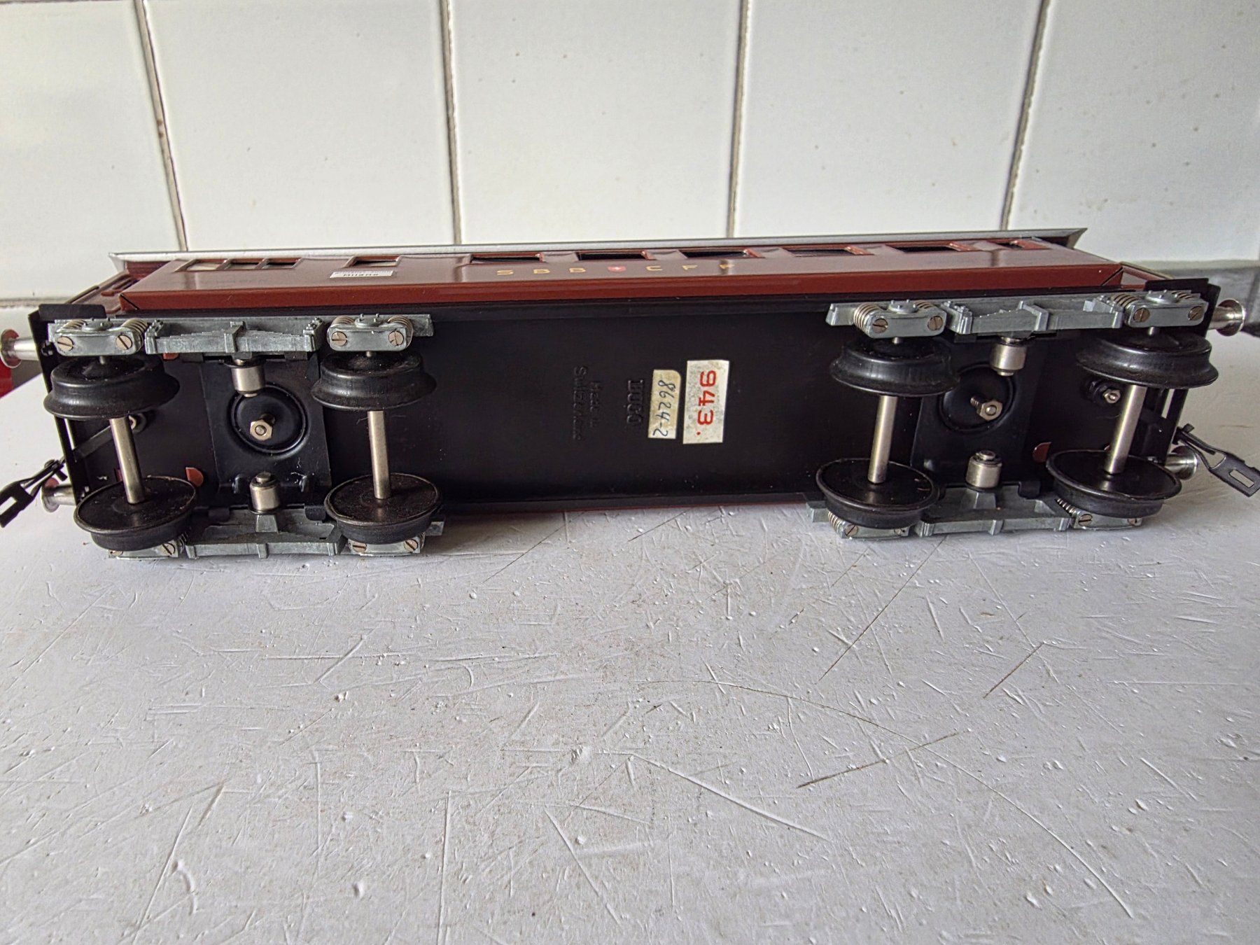 Buco Modelleisenbahnen: Speisewagen SBB, 4-achsig – Gebraucht aus Seuzach von Loeckeli01 4