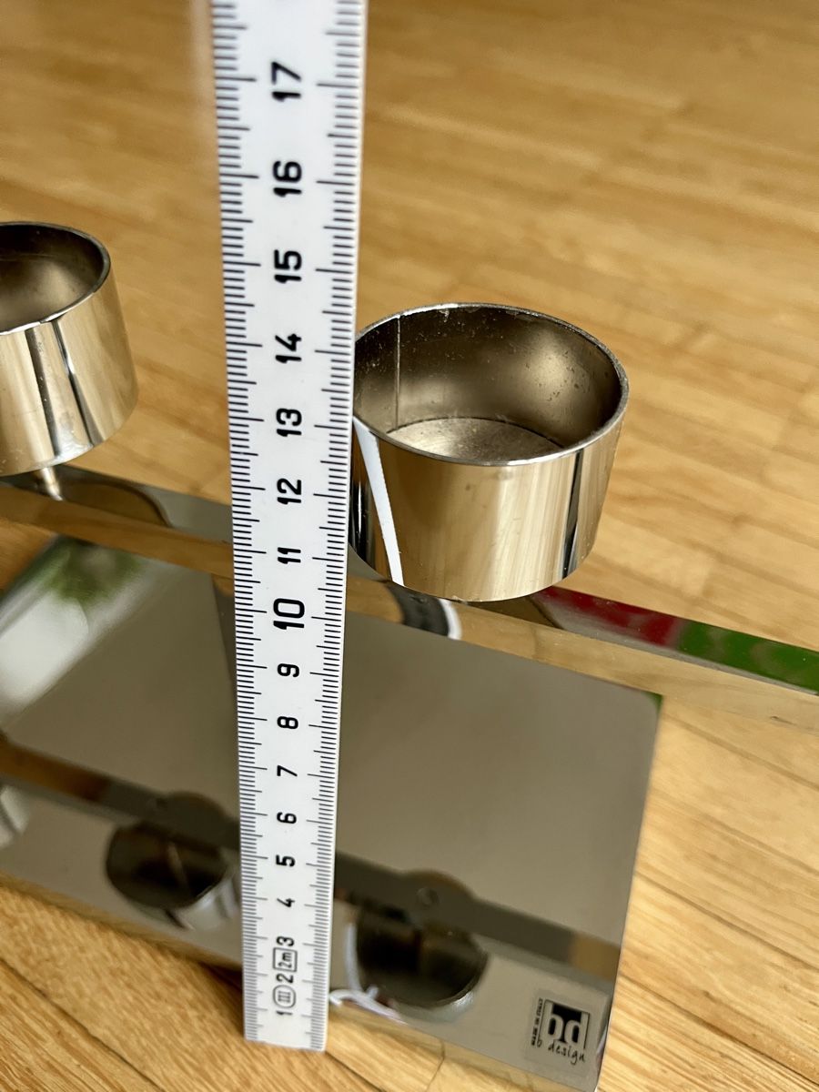 Pfister Portacandele: Italienischer BD Design Kerzenständer, Metall – Usato da Ittigen venduto da franzis6 3