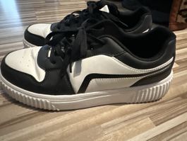 Coole Unisex Sneaker  Schwarz/Weiss Gr. 42