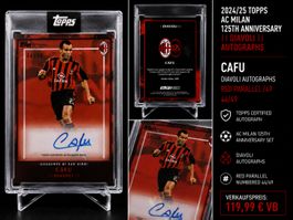 Topps AC Milan 125th Diavoli Cafu Auto 44/49
