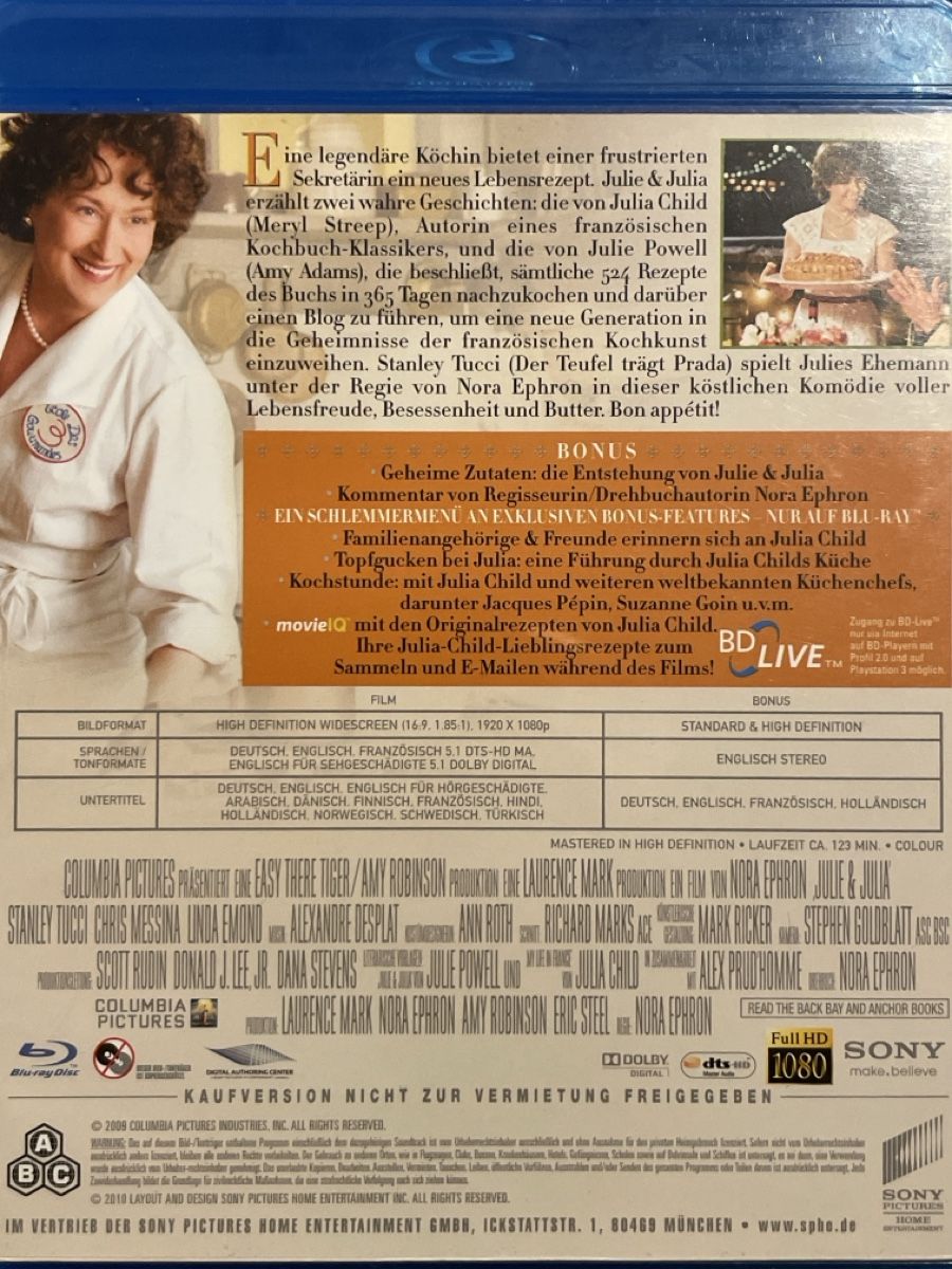 Tutti i DVDs: Julie & Julia (2009) – Nuovo (secondo la descrizione) da Waldenburg venduto da Gonzo8 1