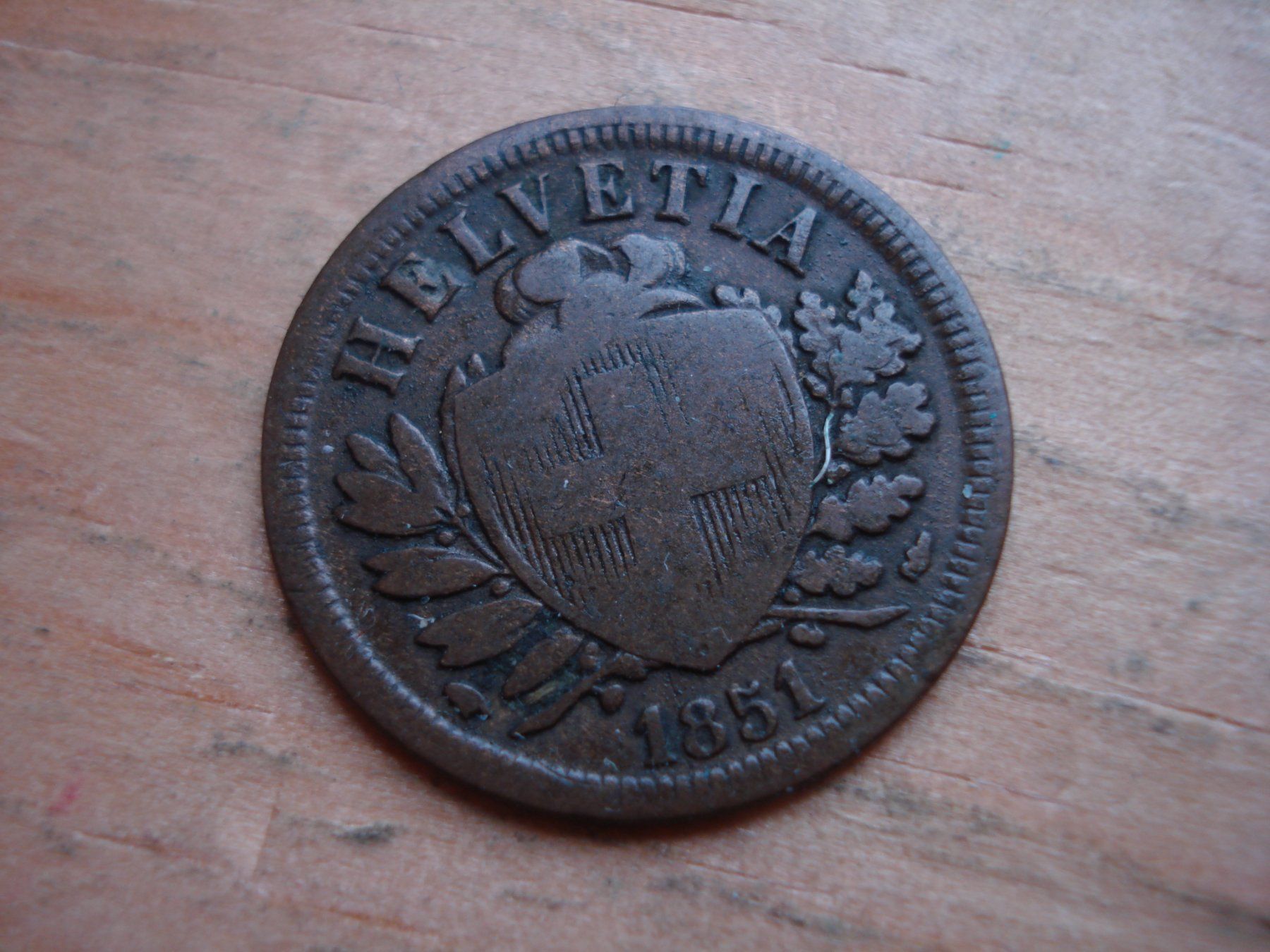 Tutti le monete: (W5) 2 Rappen 1851 – Usato da Erlach venduto da Net-Coins