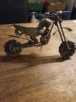 Motorrad Skulptur Metall einzigartig Handmade 26 x 16cm (Q)