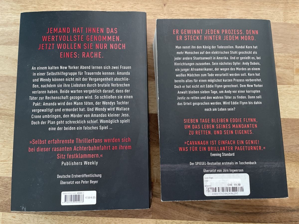 Libri: Steve Cavanagh - Kill for Me & Seven Days, Thriller! – Usato da Erlinsbach venduto da Clodot 1