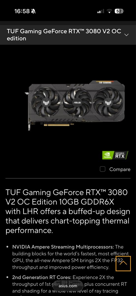 Asus Schede grafiche: RTX GEFORCE 3080 ASUS V2 OC EDITON – Usato da Romanshorn venduto da bru_q8mt 4