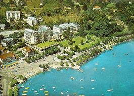 LAUSANNE OUCHY Flugaufnahme Le Beau-Rivage