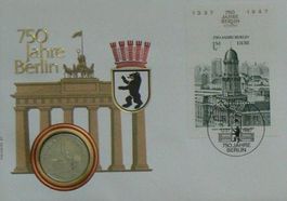 Numisbrief 750 Jahre Berlin Ost Münze