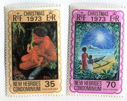 Briefmarken "Weihnachten". Kondominium Neue Hebriden/Vanuatu