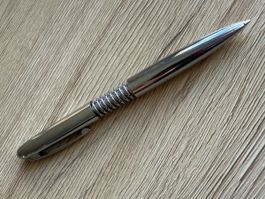 Metall Kugelschreiber Feder Design silberfarben