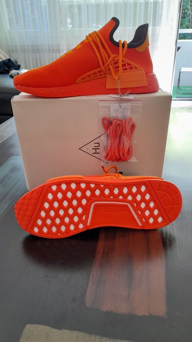 Adidas Herrenschuhe: Pharrell Williams x Adidas NMD HU Bright Orange – Neu und originalverpackt aus gränichen von baktus1 2