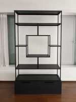 Regal Schwarz Metall modern