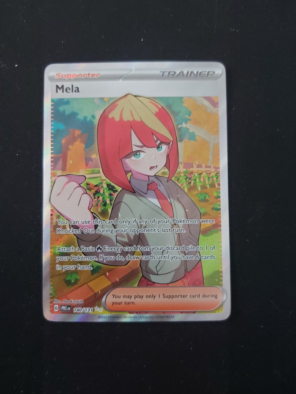 Pokémon Sammelbilder & Trading cards: Mela #140 Prismatic Evolutions EN (PRE) – Gebraucht aus Biasca von Sara_Poke123