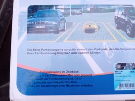 Parkplatzsperre Solar ferngesteuert