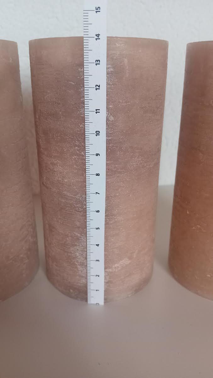Kerzen: Kerzen Raureif 3er Set , ca. 14 cm hoch – Gebraucht aus Salez von Robe12 1
