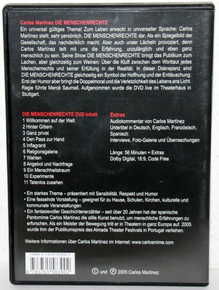 Alle DVDs: Carlos Martinez - Human Rights                       ©'2005 – Neu und originalverpackt aus St. Gallen von elk2021 1