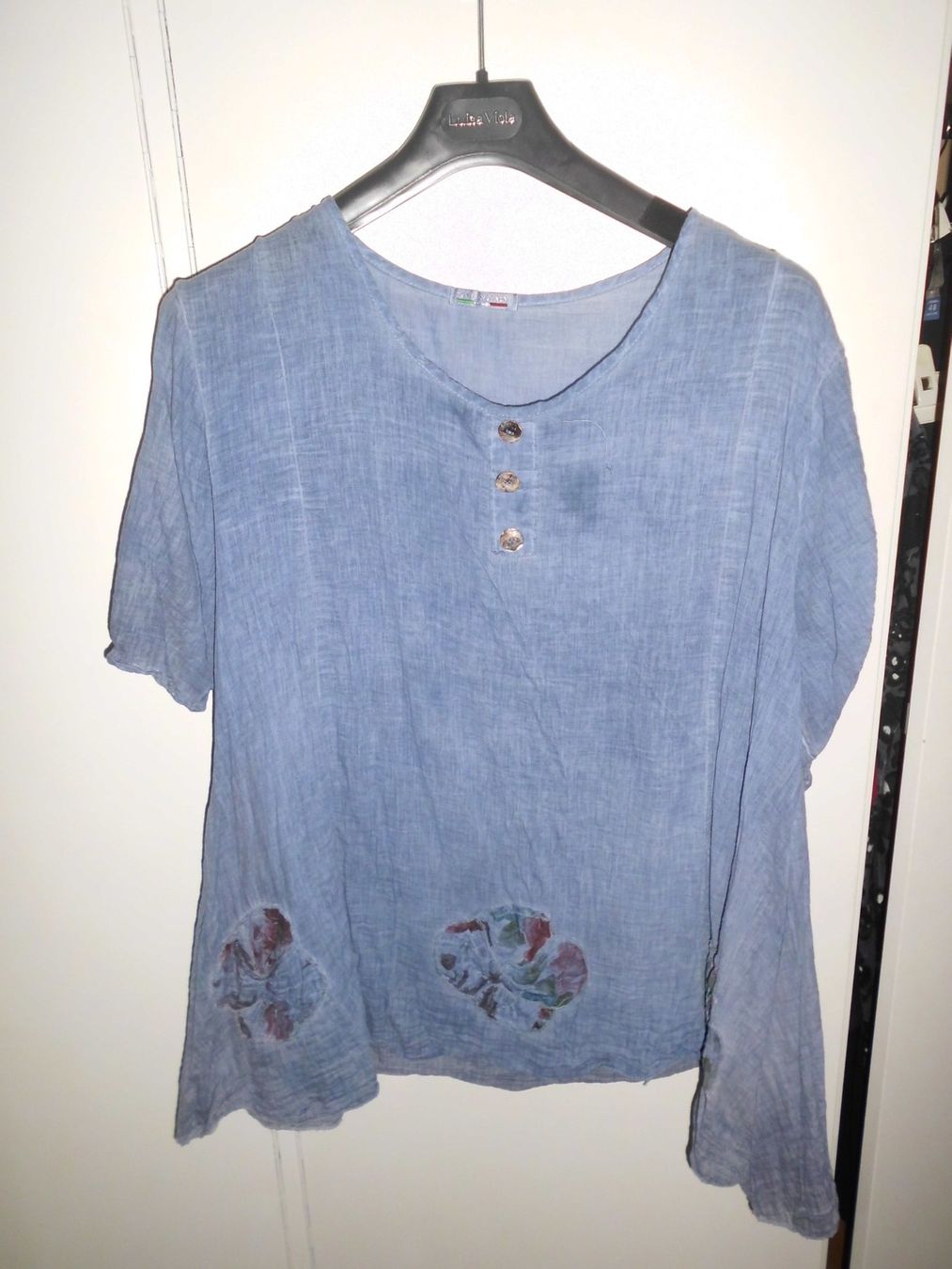 Tuniken: Tunique bleu jeans légère  taille uni – Neu (gemäss Beschreibung) aus Marin-Epagnier von Madja