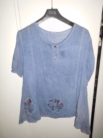 Tunique bleu jeans légère  taille uni