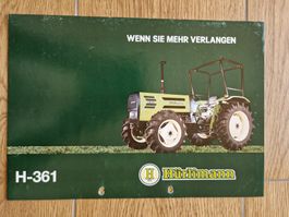 Original Prospekt Hürlimann Traktor H-361