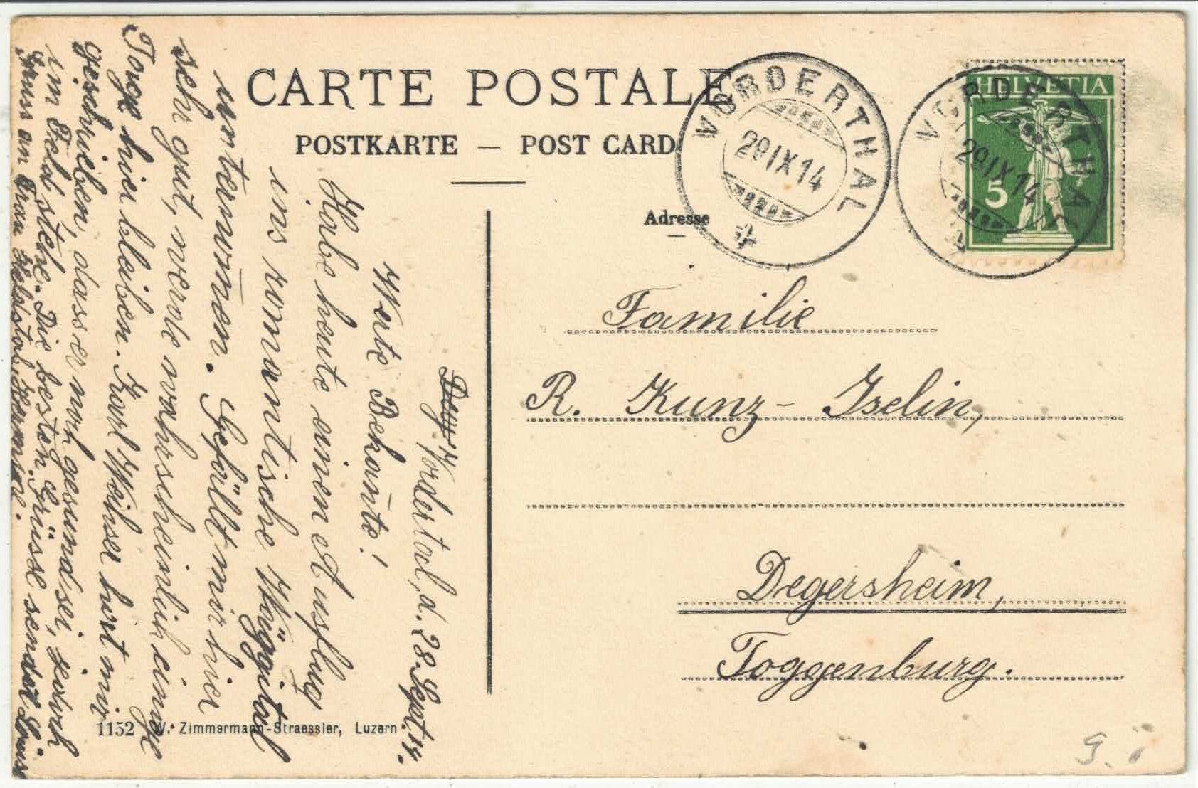 Cartoline postali: Wäggithal - Vorderthal – Usato da Ettingen venduto da Kartenplanet 1