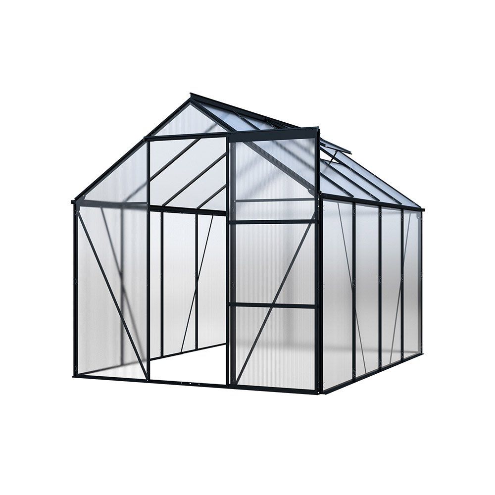 Gartenhäuser & Gewächshäuser: Eco Gewächshaus WALENA - Schwarz - 252x190cm – Neu und originalverpackt aus Wallenwil von toesstal-vertrieb 6