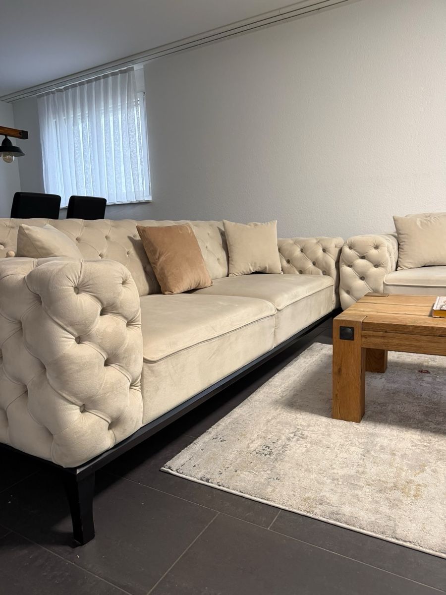 Divani: Sofa Set Beige Cappuccino Braun – Usato da Dietikon venduto da Turritopsis-dohrnii