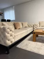 Sofa Set Beige Cappuccino Braun