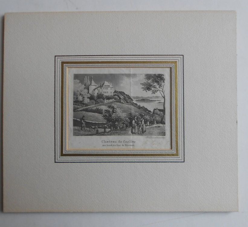 Chateau Cerlier. Gravure d'environ 1820. Kaufen auf Ricardo