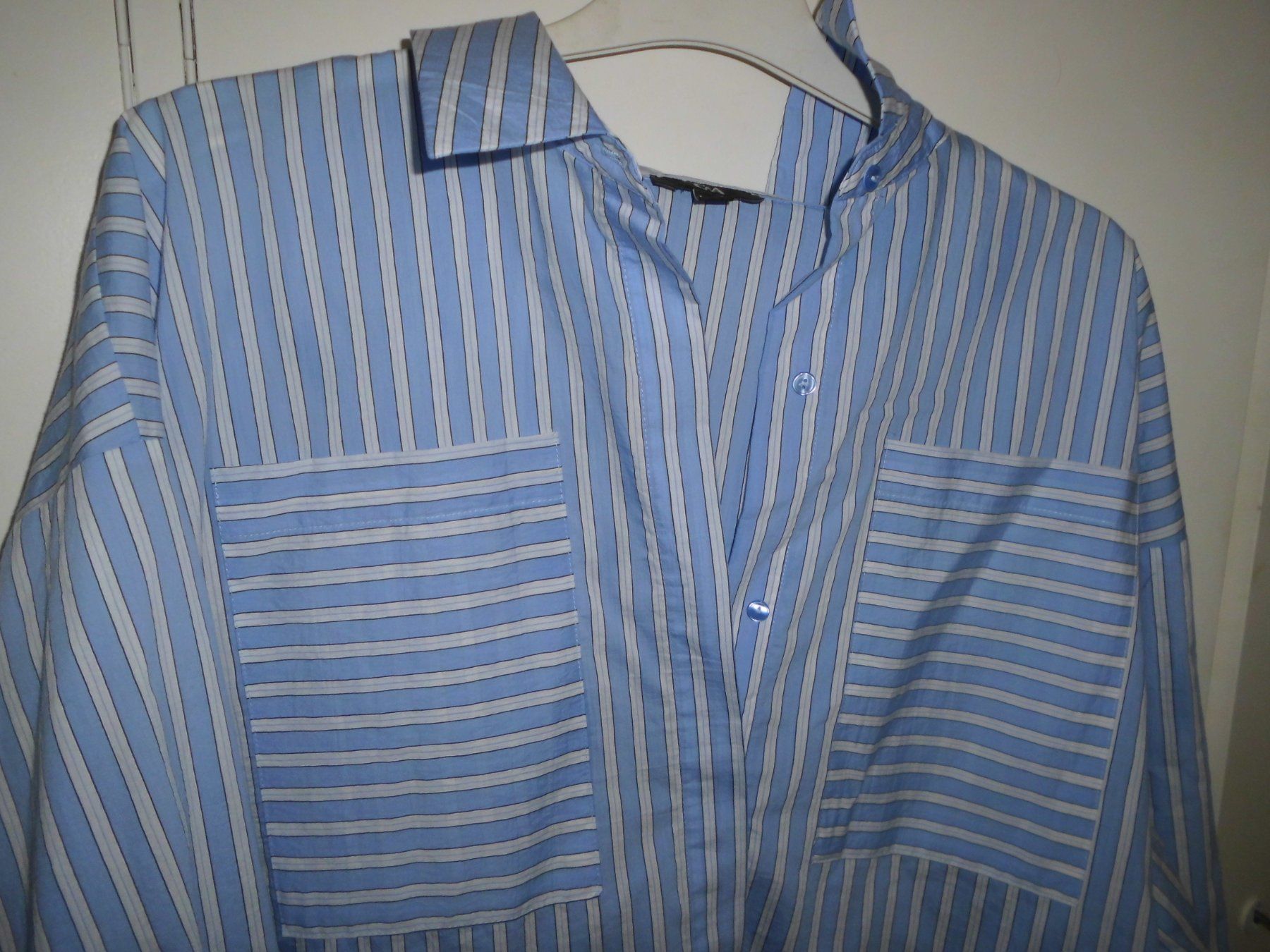 C&A Blusen: Chemise bleu rayures T. 44 – Neu (gemäss Beschreibung) aus Marin-Epagnier von Madja 1
