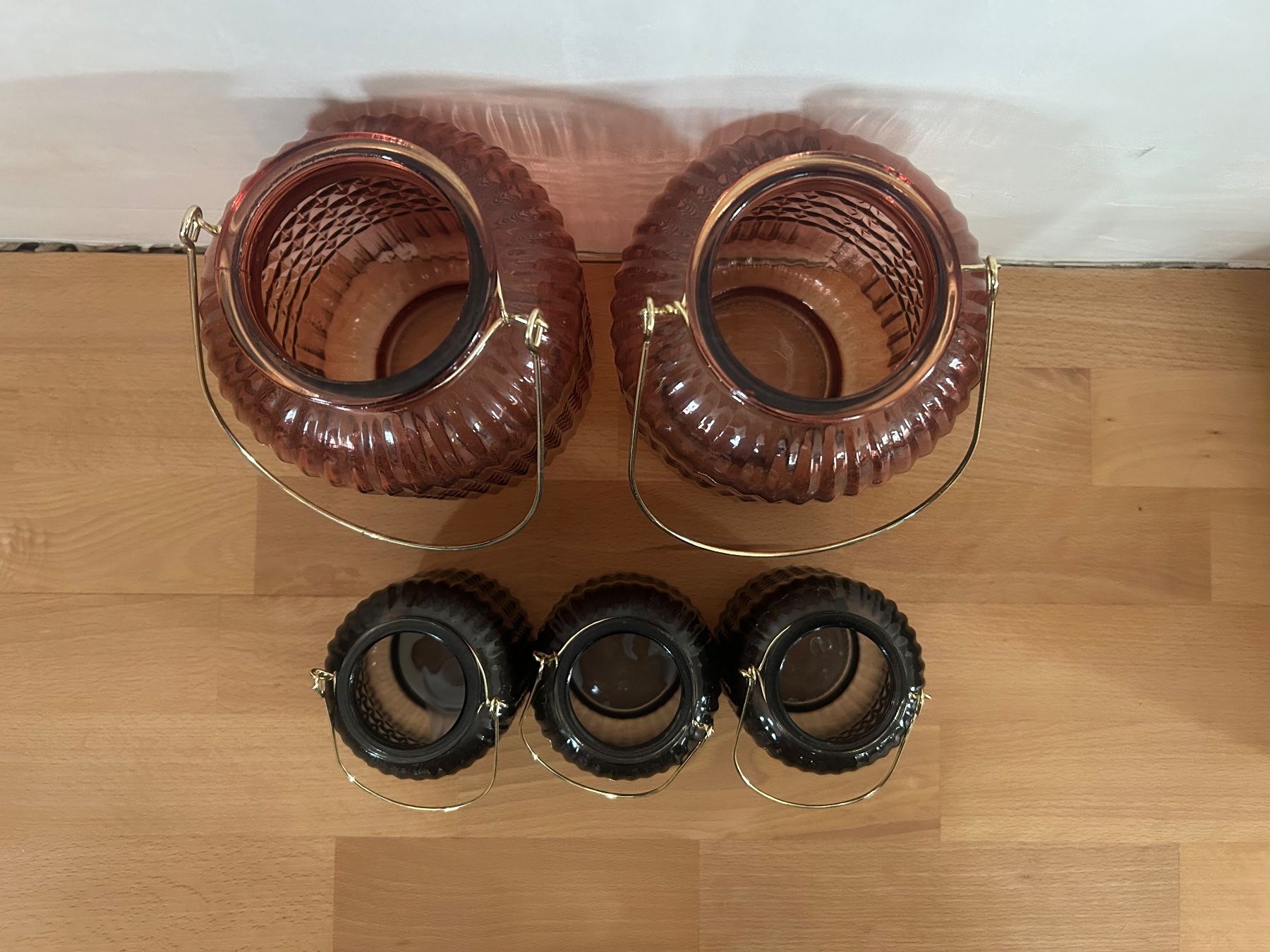 Laternen: 5er Set Windlichter aus Glas – Gebraucht aus Ottenbach von  2
