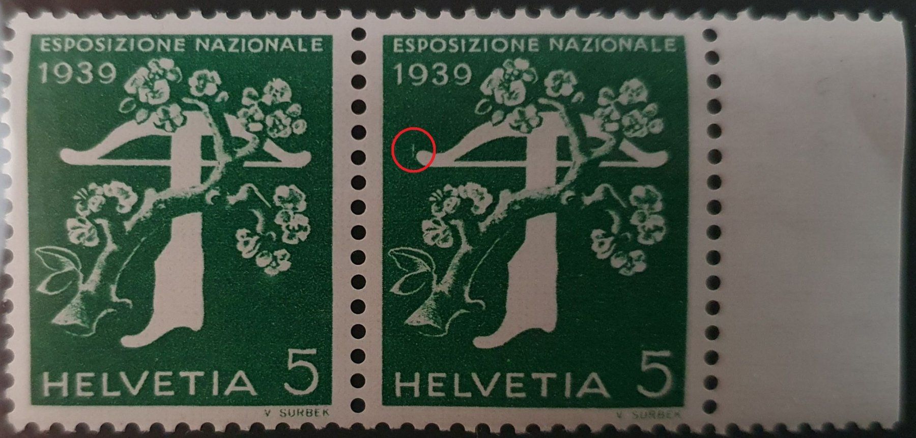 Tous les timbres: 236z.4.9a Rasterfehler Morse-N – D'occasion à Fislisbach par Zigzag12