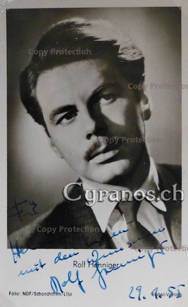 Autografi: Rolf Henniger (1925-2015) Schauspieler - Autogramm – Usato da Dietikon venduto da cyranos.ch