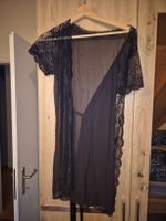 Schwarzer Spitzen Kimono
