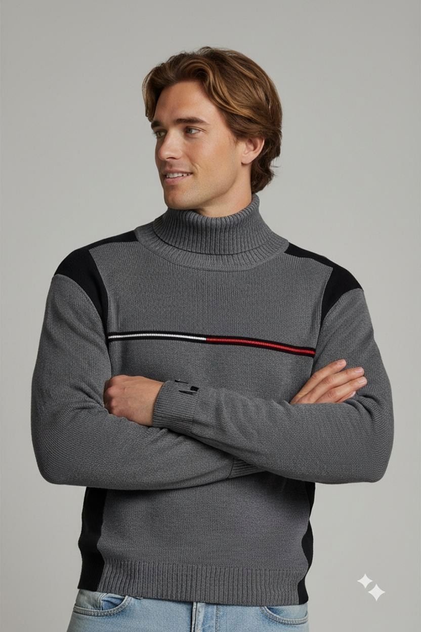 Tommy Hilfiger Maglioni & Felpe: Tommy Hilfiger Grauer Rollkragenpullover – Größe L – Usato da Zug venduto da vinokilo