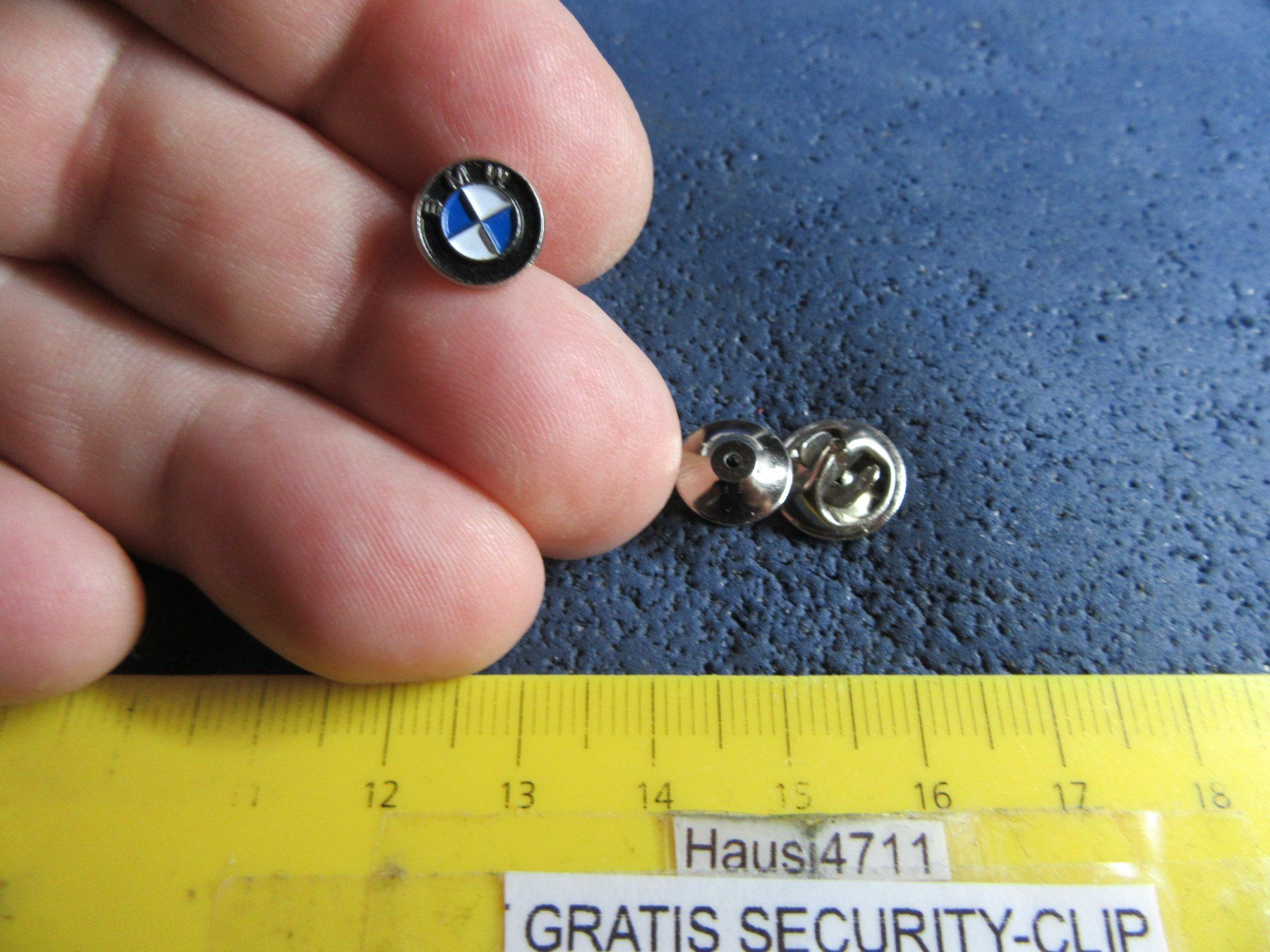 BMW Plaketten & Abzeichen: BMW LOGO AUTO/MOTO SCHMUCK-PIN KLEINNN 8mm mit SECURITY-CLIP – Gebraucht aus Ettingen von Hausi4711 1