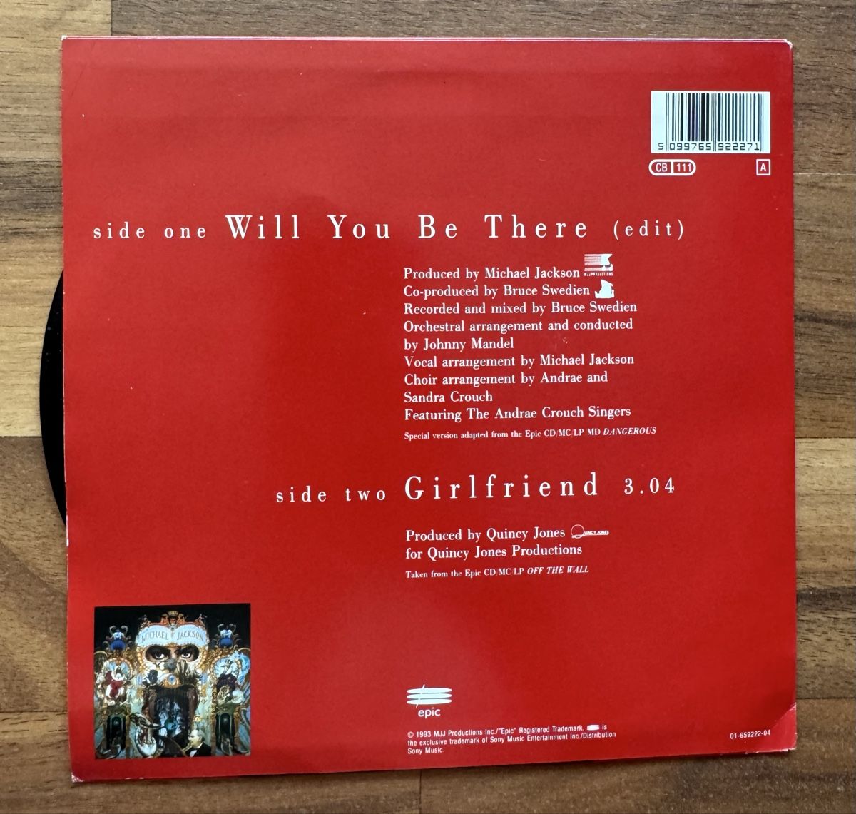 Schallplatten: Michael Jackson -  Will You Be There - 7" Single - 80s – Gebraucht aus Rorbas von BlackstarRecords 1