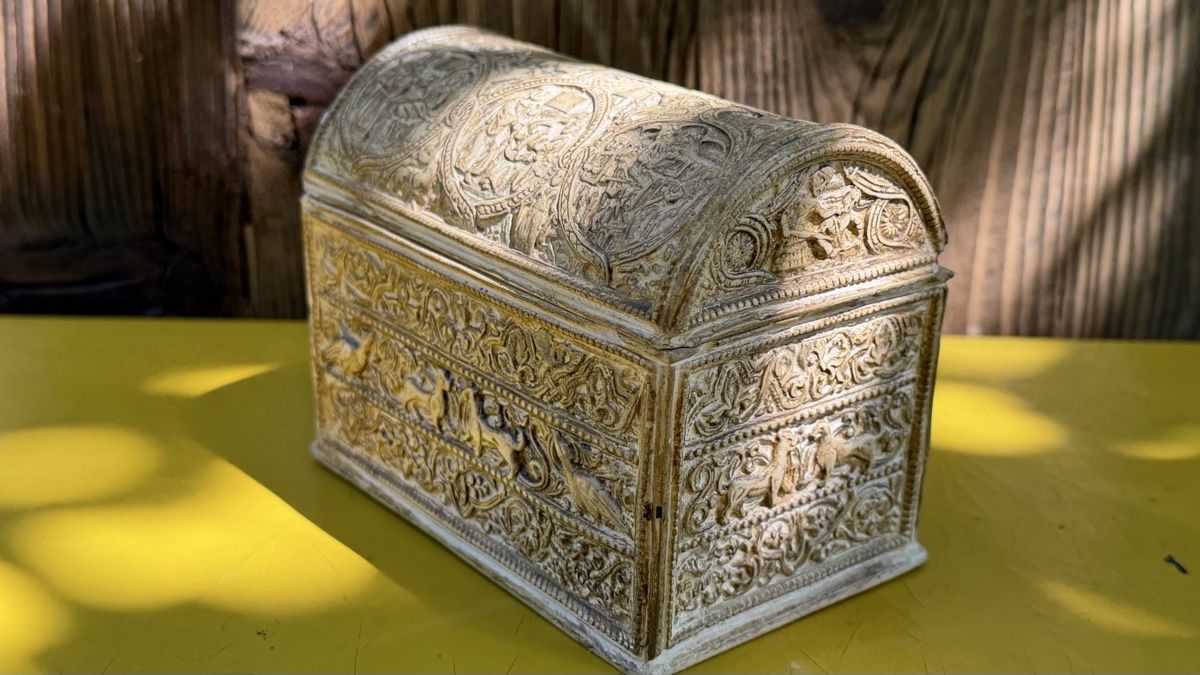 Dosen: Mittelalter Schatulle Elfenbein Replik – Gebraucht aus Riedholz von Frettchen63 1