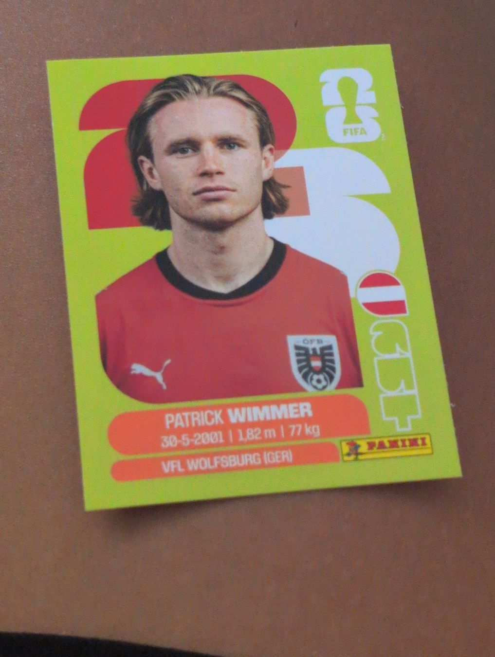 Panini Sammelbilder & Trading cards: Patrick Wimmer AUT 17 – Neu und originalverpackt aus Lausanne von KarolyneBaiao