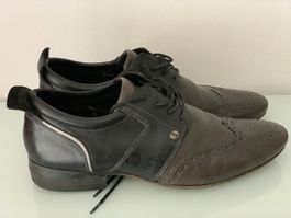 REHAB Business Schnür Schuhe grau Leder Gr.41, Anzug Hose