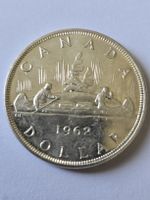Kanada Dollar 1962 Münze guter Zustand Silber23.3g