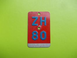 Velonummer / Fahrradnummer ZH 80
